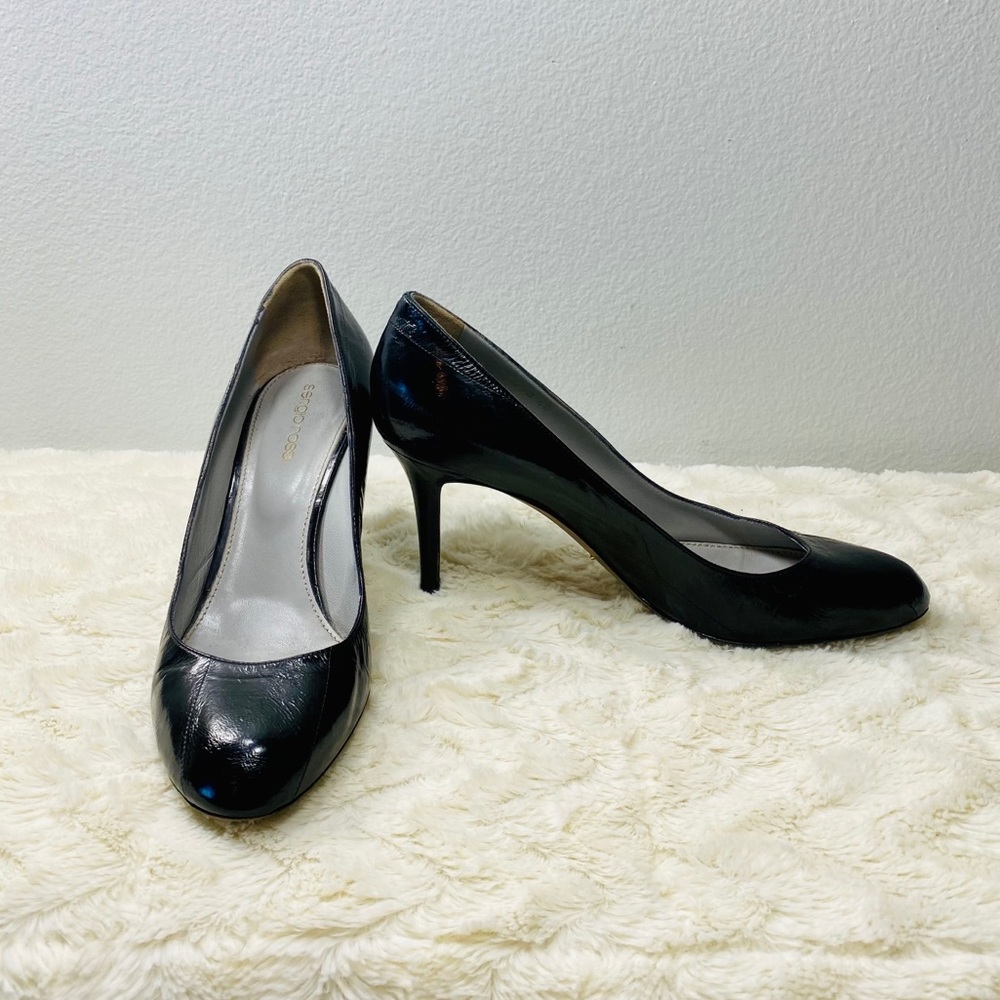 Sergio Rossi Black Patent Leather Heels